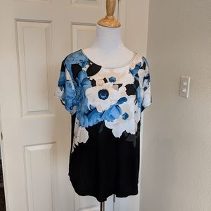 Alfani Petite Printed Round-Hem T-Shirt